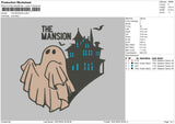 Ghost Castle Embroidery File 6 sizes