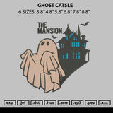 Ghost Castle Embroidery File 6 sizes