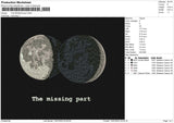 THE MISSING Part Embroidery File 6 size