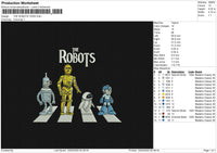 THE ROBOTS 10325 Embroidery File 6 size
