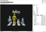 THE ROBOTS 10325 Embroidery File 6 size