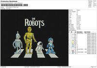 THE ROBOTS 10325 Embroidery File 6 size