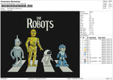 THE ROBOTS 10325 Embroidery File 6 size