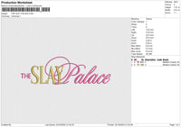 HE SLAY PALACE Embroidery File 4 size