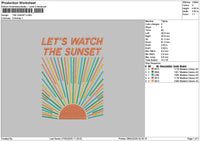 Sunsettext 2802 Embroidery File 6 sizes