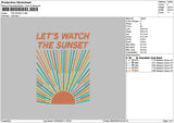 Sunsettext 2802 Embroidery File 6 sizes
