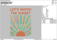 Sunsettext 2802 Embroidery File 6 sizes