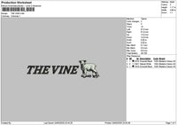 Thevinetext Embroidery File 6 sizes