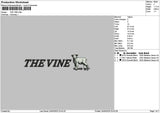Thevinetext Embroidery File 6 sizes