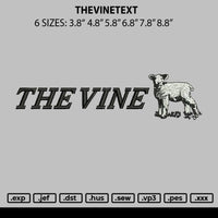 Thevinetext Embroidery File 6 sizes