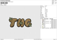 THG Embroidery File 6 size
