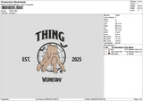 Thingtext Embroidery File 6 sizes