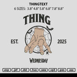Thingtext Embroidery File 6 sizes