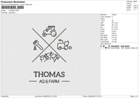 THOMAS Embroidery File 6 size