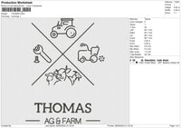 THOMAS Embroidery File 6 size