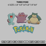 Three Poke Embroidery File 6 sizes