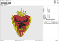 THRONES Embroidery File 6 size