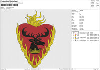 THRONES Embroidery File 6 size