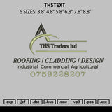 Thstext Embroidery File 6 sizes