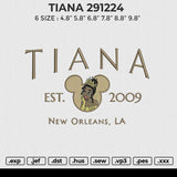 TIANA 291224 Embroidery File 6 size