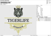 TIGERLIFE Embroidery File 6 sizes