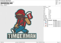 TIMBERMAN Embroidery File 6 size