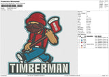 TIMBERMAN Embroidery File 6 size