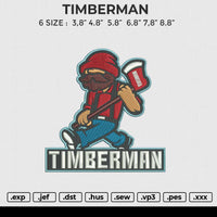 TIMBERMAN Embroidery File 6 size