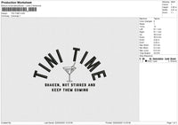 TINI TIME Embroidery File 6 size