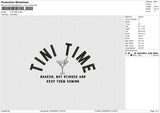 TINI TIME Embroidery File 6 size