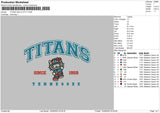 TITANS HELLO KITTY Embroidery File 6 sizes