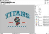 TITANS HELLO KITTY Embroidery File 6 sizes
