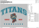 TITANS HELLO KITTY Embroidery File 6 sizes
