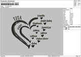 Titatext Embroidery File 6 sizes