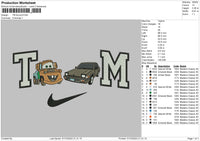 Tm Cars Embroidery File 6 sizes