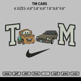 Tm Cars Embroidery File 6 sizes