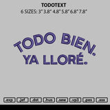 Todotext Embroidery File 6 sizes