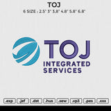 TOJ Embroidery File 6 size