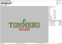 Collegetext 1909 Embroidery File 6 sizes