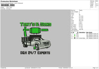 Tonytext Embroidery File 6 sizes