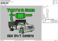 Tonytext Embroidery File 6 sizes