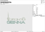 TORONTO GENNA Embroidery File 6 size