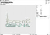 TORONTO GENNA Embroidery File 6 size