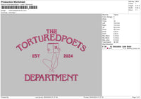 Torturedtext Embroidery File 6 sizes