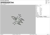 Rocket 3107 Embroidery File 6 size