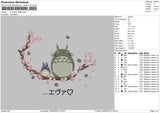 Totoro0504 Embroidery File 6 sizes