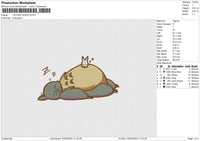 TOTORO SLEEP Embroidery File 6 size