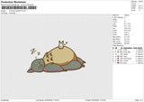 TOTORO SLEEP Embroidery File 6 size