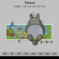 Totoro 002 Embroidery File 5 sizes