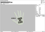 Touchtext 1105 Embroidery File 6 sizes